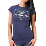 Hot Leathers GLD1297 'live,love, Ride' Ladies Angel Wings Navy Blue T-shirt. Fixed Price $24.95.