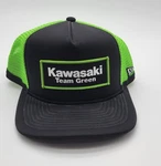 Team Green Kawasaki New Era Flat Bill Snapback Hat - Black 9 Fifty. Fixed Price $24.00.
