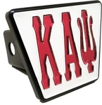 Kappa Alpha Psi Greek Letter Trailer Hitch Cover Silver/red - 2"R. Fixed Price $33.60.