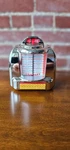 Crosley Mini Diner Jukebox Tabletop Radio CR1120A-SI Open. Fixed Price $24.95.