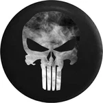Spare Tire Cover Smokin American Patriot Punisher Skull Fits Jeep Camper Rv. Fixed Price $59.95.