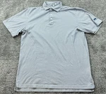Peter Millar Polo Shirt Mens Medium White Geo Print Performance Summit Golf Logo. Fixed Price $29.99.