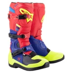 Alpinestars Tech 3 Motocross Boots Bright Red Dark Blue Yellow Fl. Fixed Price $268.61.