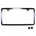 1PC Black Stainless Steel License Plate Frame + Screw Caps /slim 2 Hole Bf. Fixed Price $8.95.