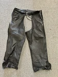Harley Davidson Lined Leather Embossed Chaps 98091-06VM Xl Short Riding Gear. Fixed Price $199.99.