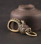 Solid Brass Dragon Head Fob Belt Clip Buckle Key Chain Ring Holder. Fixed Price $8.99.