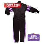 Racequip 1950593RQP, One Black Fire Retardant Fabric Suit Sin Fits Gle Lay. Fixed Price $137.48.