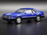 1979 Ford Mustang Cobra T5 Blue 1:64 Scale Collectible Diecast Model Car. Fixed Price $11.99.