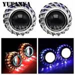 2.5'' 8.0 Bi Xenon Hid Projector Lens Led Cob Red/blue Angel Eyes Headlight Lhd. Fixed Price $38.11.
