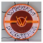 Neonetics 5JEEPW Willys Sales Service Sign. Fixed Price $482.99.