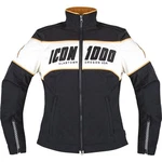 Icon Hella 4 Women's Textile Motorcycle Jacket Black/white/gold. Fixed Price $235.00.