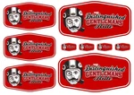 Distinguished Gentlemans Ride Decal Sheet Sticker Graphic Set Logo Adhesive Red. Fixed Price $20.99.