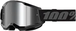 100% Strata 2 Mx Goggle Black W/ Silver Mirrored Lens - Adult New. Fixed Price $39.95.
