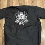 Lethal Threat Men's Black Graphic Button-up Work Shirt Xxl Short Sleeve. Fixed Price $45.00.