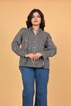 Cotton Button Down Shirt Indian Handmade Printed Women Casual Wear. Fixed Price $49.99.