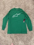 Alpinestars Ageless Long Sleeve Shirt Large Green Nwt. Fixed Price $17.50.