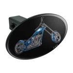 Chopper Motorcycle Blue Eagle Bike Oval Tow Trailer Hitch Cover Plug Insert. Fixed Price $8.99.