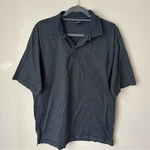 Mercedes Benz Lifestyle 100% Cotton Black Grey Stripe Polo Shirt Men Large. Fixed Price $30.00.
