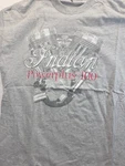 Indian Motorcycle T-shirt Mens Gray Short Sleeve Powerplus 100 Long Beach Ca. Fixed Price $19.00.