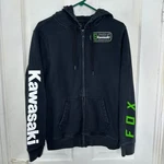 Fox Racing Kawasaki Zip Up Hoodie Adult Small Black Hooded Dirtbike Sweatshirt. Fixed Price $37.49.