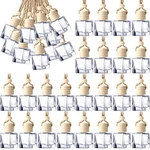 Bbto 50 Pcs Hanging Car Air Freshener Diffuser Bottles Empty Glass Perfume. Fixed Price $39.73.
