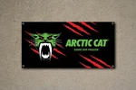 Arctic Cat Snowmobile 4'X2' Vinyl Banner Garage Display Graphic. Fixed Price $32.95.