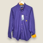 Rough Stock Panhandle Slim Button Shirt Men Medium Purple Gold Flip Cuff Western. Fixed Price $34.53.