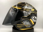 Arai SZ-RAM4 Chronus Yellow Jet Helmet Size With Smoke Shield. Fixed Price $1029.00.