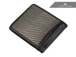 Genuine Autotecknic 3D Textured Carbon Fiber Bi-fold Wallet With Leather Insert. Fixed Price $45.00.