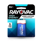 Rayovac High Energy 9-VOLT Alkaline Batteries 1 Pk Carded. Fixed Price $8.15.