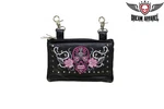 Ladies Fashion Studded Hot Pink Sugar Skull Naked Cowhide Leather Belt Bag. Fixed Price $33.47.