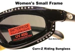 Curvz Women Small Frame Rhinestone Motorcycle Riding Smoke Sunglass 02-18. Fixed Price $24.00.