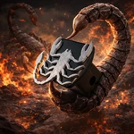 Scorpion Cool 3D - Black With Grey 2 Inch Trailer Hitch Cover Desert Kin. Fixed Price $35.99.