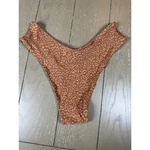 Stone Fox Swim Bikini Bottom Women Brown Leopard Print Elastic Waist. Fixed Price $15.99.