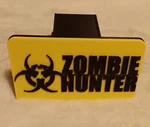 Funny "zombie Hunter" Trailer Hitch Cover. Self-locking.. Fixed Price $7.98.