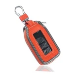 Car Key Fob Cover Case,leather Holder With Mesh Orange/gray. Fixed Price $15.84.