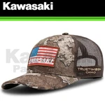 New Genuine Kawasaki Strata Heritage Flag Cap 100% Polyester K005-4141-GNNS. Fixed Price $20.95.