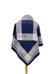 H7#BMW 100% Silk Scarf Blue Gray Print Square Luxury Collector Made Italy. Fixed Price $47.60.