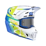 Leatt 7.5 Pixel White Blue Yellow Motocross Helmet With 4.5 Mask. Fixed Price $306.32.