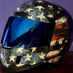 Icon Airform Old Glory Glow In The Dark Motorcycle Full Face Helmet. Fixed Price $175.00.
