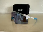 100% Percent Sunglasses - Aerocraft Matte White Hiper Blue Mirror. Fixed Price $149.00.