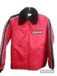 Edelbrock Jacket Racing Red Full Zipper Vintage Small Usa Made Faux Fur Collar. Fixed Price $49.95.