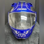 Icon Domain 2 Motorcycle Helmet - Dragons Blue Size Small. Fixed Price $89.00.