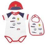 Genuine Ferrari Infant 9-12M Gift Set (body+bib+cap) White W/red Bag 270059399. Fixed Price $65.60.