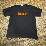 Ride Bmx T-shirt Mens Large Black Orange Graphic Logo Short Sleeve Cotton Tee. Fixed Price $14.99.