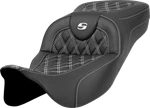 Saddlemen Extended Reach Roadsofa Seat Lattice Stitch White W/o Backrest. Fixed Price $623.00.