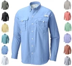 New Columbia Men Pfg Bahama Ii Long Sleeve Fishing Shirt Upf 30 Vented. Fixed Price $48.00.