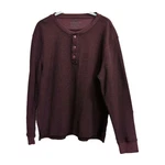 Victory Sportswear Thermal Henley Waffle Knit Long Sleeve Maroon Preppy Layer. Fixed Price $24.95.