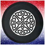 Funny Spare Tire Cover Irish Celtic Cross Knot Shield Warrior Fits Jeep Rv. Fixed Price $54.95.