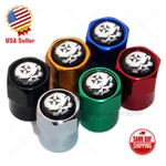 Hex Cross Skull Logo Car Suv Wheels Tire Air Valve Caps Stem Dust Cover Sport. Fixed Price $8.99.